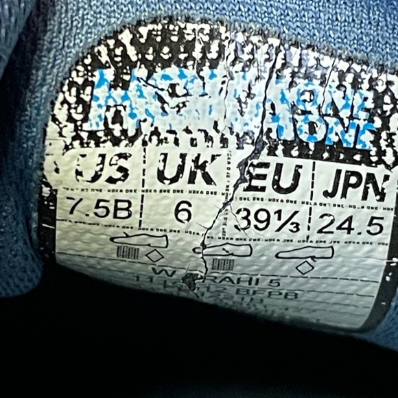 Hoka One One Women's 7.5 B Running Shoes Sneakers Gym Blue Arahi 5 1115012 BFPB - Picture 11 of 11